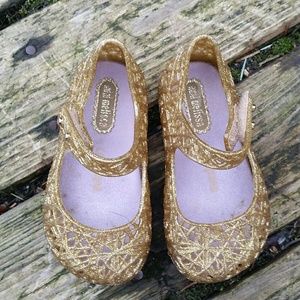 Mini Melissa Gold Glitter Campana